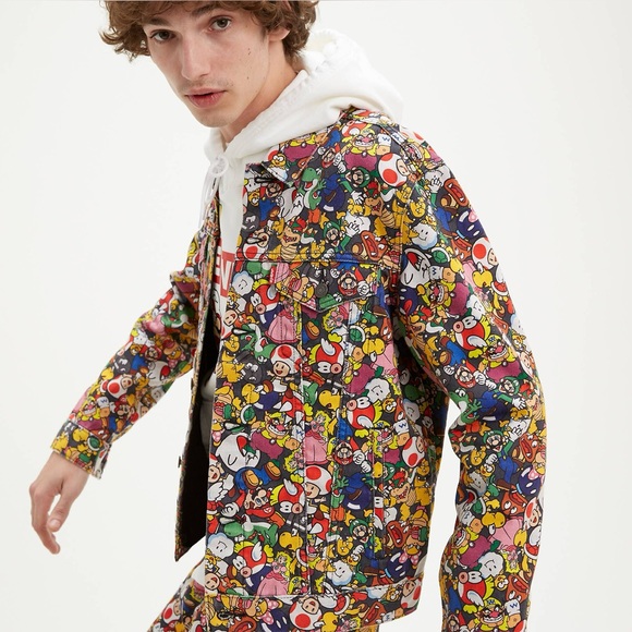 NWT Levi’s x Nintendo Super Mario Collab Denim Jacket - Picture 1 of 7